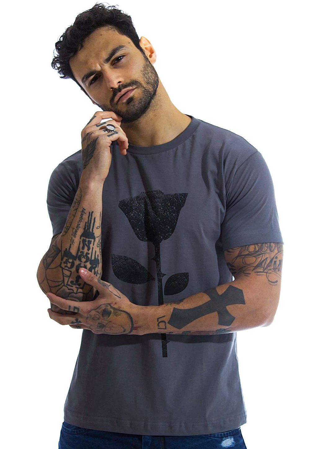 Camiseta Arimlap Diamond Black Cor:Chumbo;Tamanho:P;Genero:Masculino