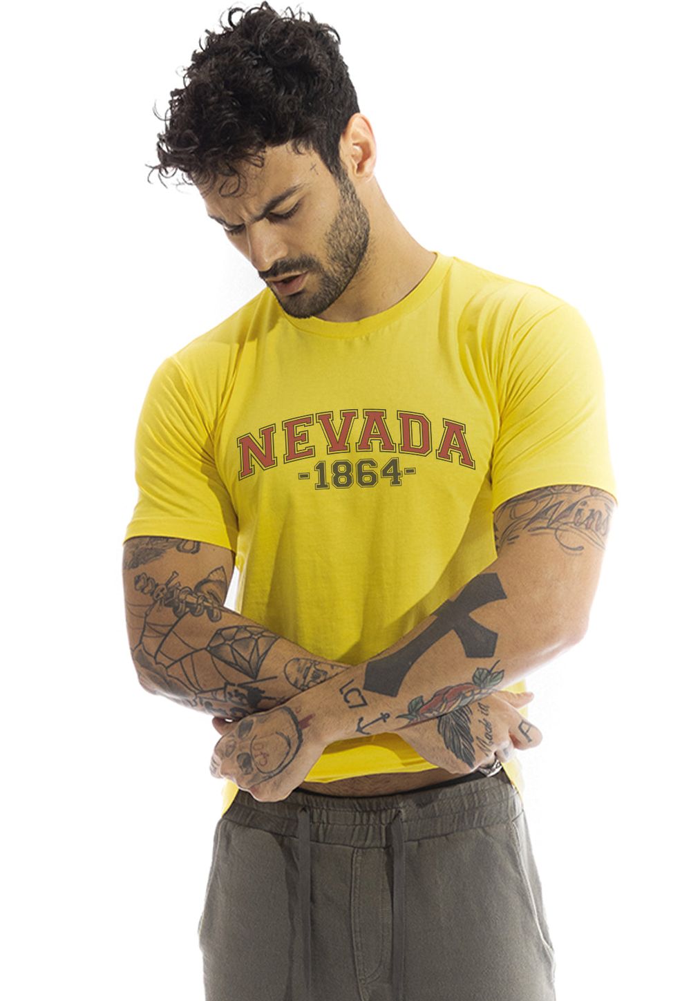 Camiseta Arimlap Nevada Cor:Amarelo;Tamanho:P;Genero:Masculino Camiseta Arimlap Nevada Cor:Amarelo;Tamanho:M;Genero:Masculino