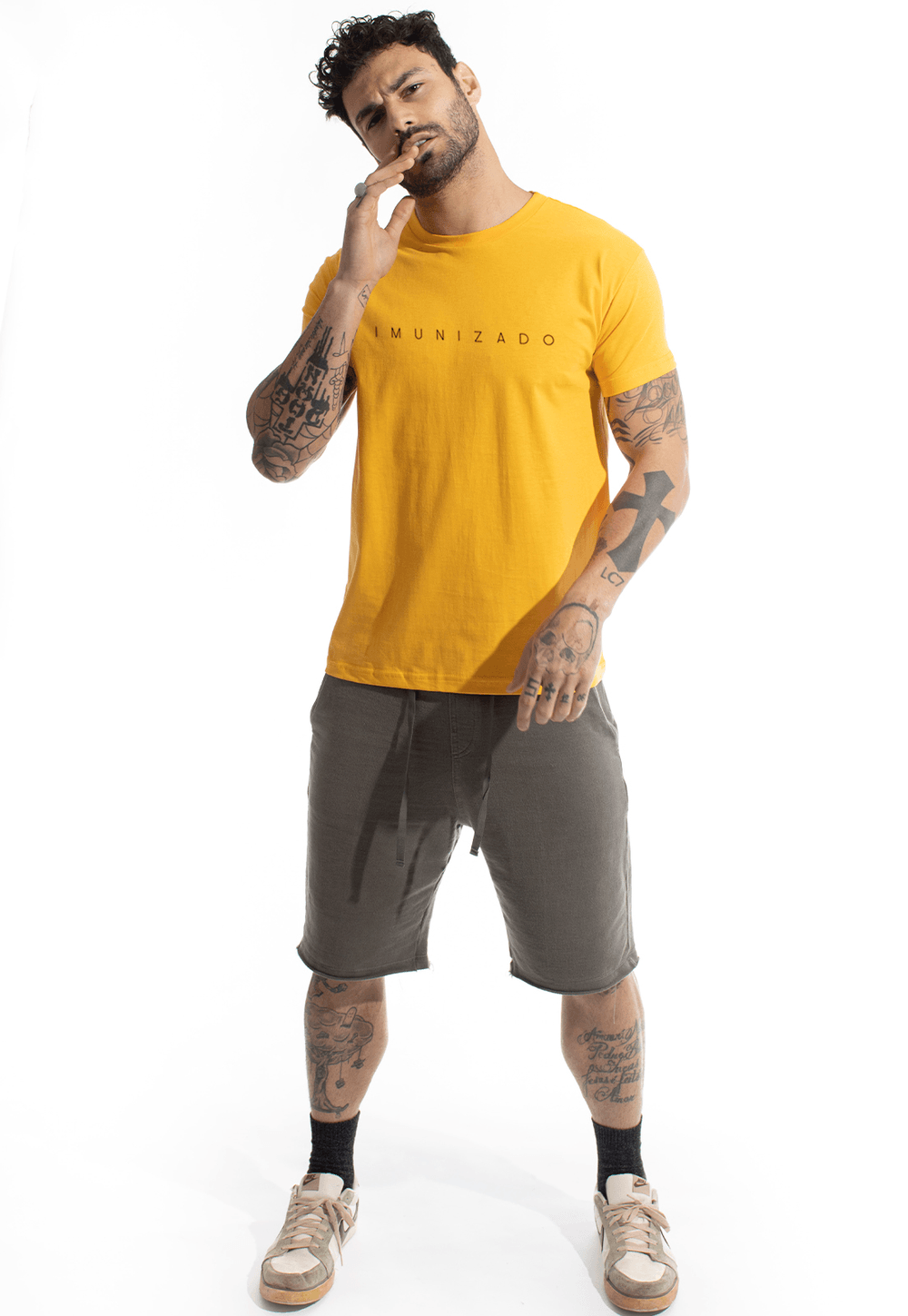Camiseta Arimlap Imunizado Cor:Amarelo Queimado;Tamanho:M;Genero:Masculino