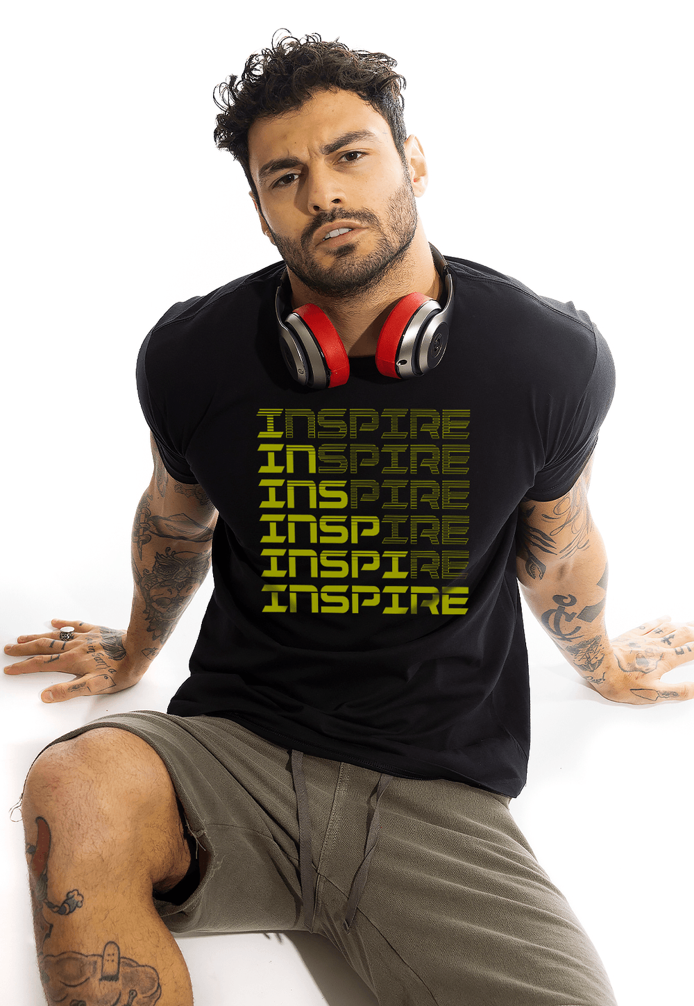 Camiseta Arimlap Masculina Basica Inspire Neon Cor:Preto;Tamanho:P;Genero:Masculino